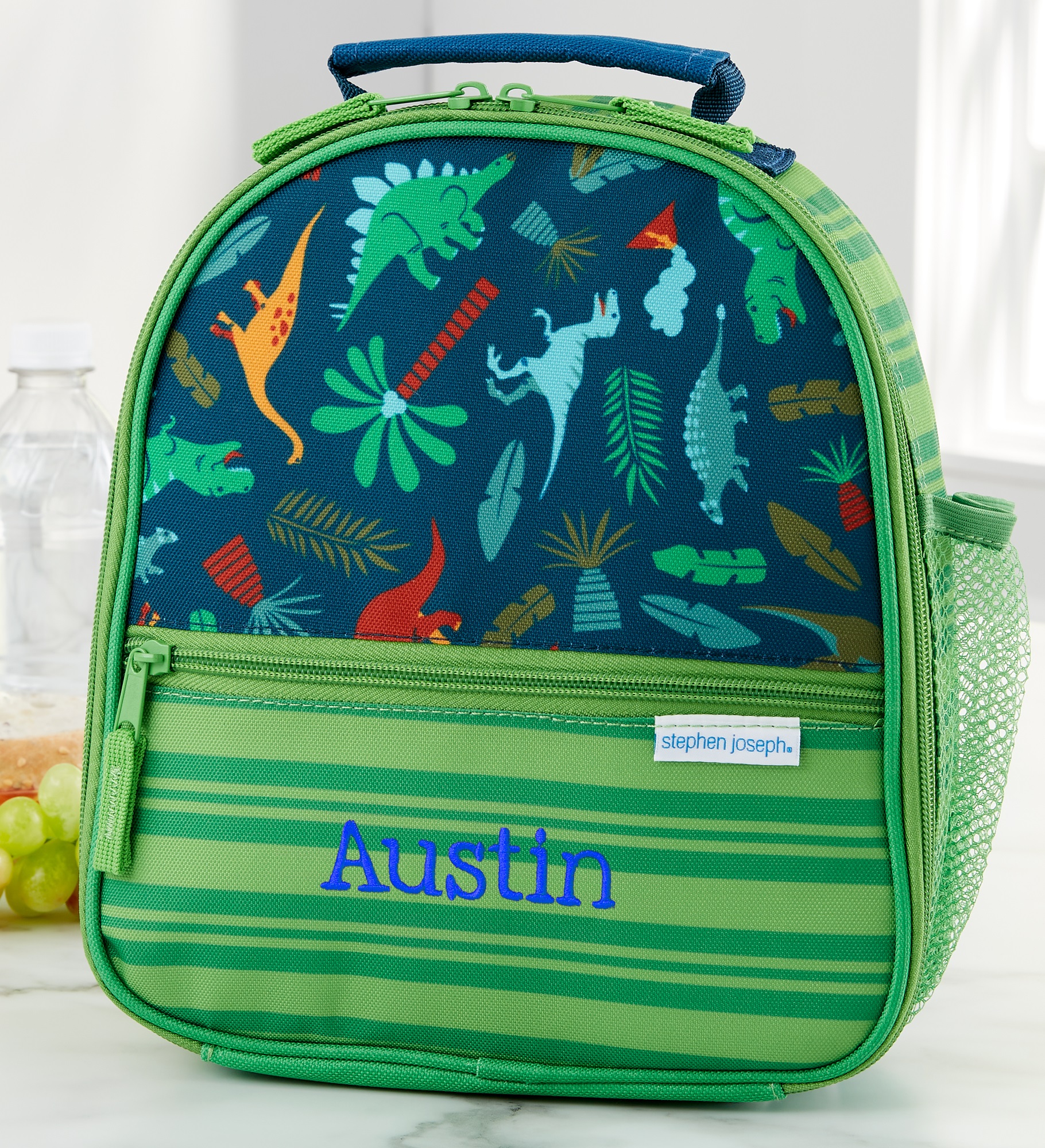 Dino Embroidered Lunch Bag by Stephen Joseph
